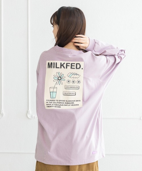 MILKFED.(ミルクフェド)の「LS TEE FLOWER VASE(Tシャツ/カットソー・レディース・ライトパープル/ライトブルー/ホワイト/ブラック・ONE SIZE)」の4枚目の写真