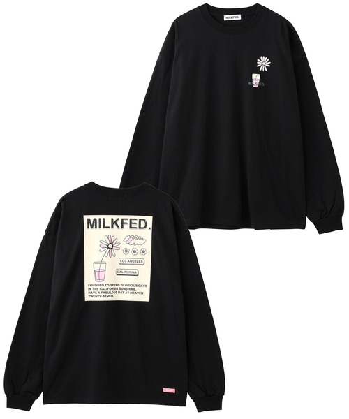 MILKFED.(ミルクフェド)の「LS TEE FLOWER VASE(Tシャツ/カットソー・レディース・ライトパープル/ライトブルー/ホワイト/ブラック・ONE SIZE)」の7枚目の写真