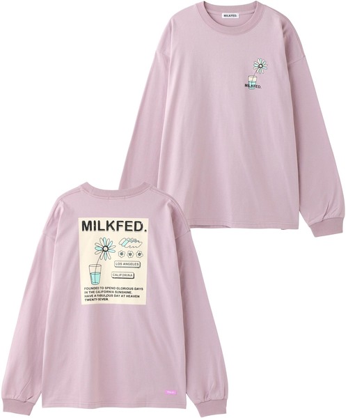 MILKFED.(ミルクフェド)の「LS TEE FLOWER VASE(Tシャツ/カットソー・レディース・ライトパープル/ライトブルー/ホワイト/ブラック・ONE SIZE)」の9枚目の写真