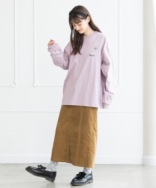 MILKFED.(ミルクフェド)の「LS TEE FLOWER VASE(Tシャツ/カットソー・レディース・ライトパープル/ライトブルー/ホワイト/ブラック・ONE SIZE)」の18枚目の写真