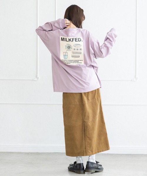 MILKFED.(ミルクフェド)の「LS TEE FLOWER VASE(Tシャツ/カットソー・レディース・ライトパープル/ライトブルー/ホワイト/ブラック・ONE SIZE)」の19枚目の写真