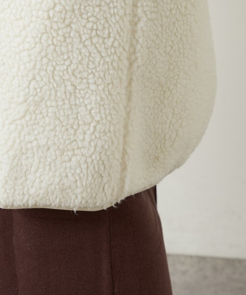 Omekashi（オメカシ）の「リバーシブルキルティングコート（ノーカラーコート・レディース・オフホワイト/ブラック・FREE）」の16枚目の写真