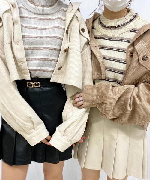 INGNI（イング）の「ボーダーニット（ニット/セーター・レディース・ベージュ/グレー/アイボリー・M）」の8枚目の写真