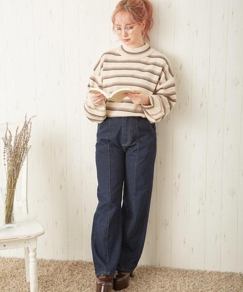 INGNI（イング）の「ボーダーニット（ニット/セーター・レディース・ベージュ/グレー/アイボリー・M）」の12枚目の写真