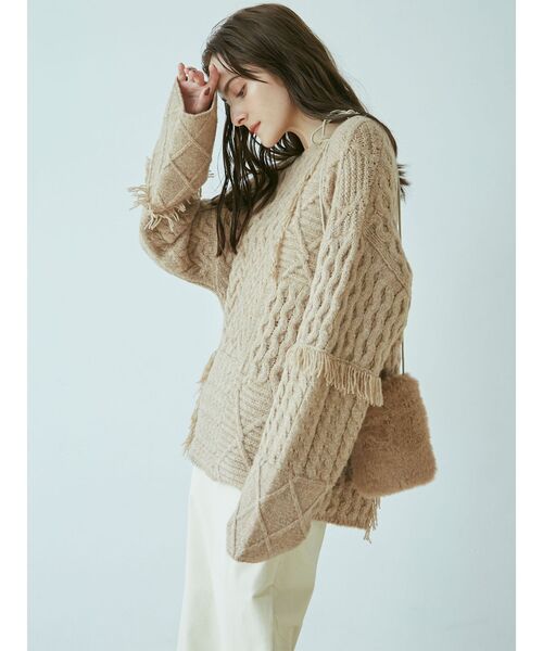 LAGUNAMOON(ラグナムーン)の「【MOHI】ファーショルダーバッグ(ショルダーバッグ・レディース・ブラウン/ベージュ・FREE)」の5枚目の写真