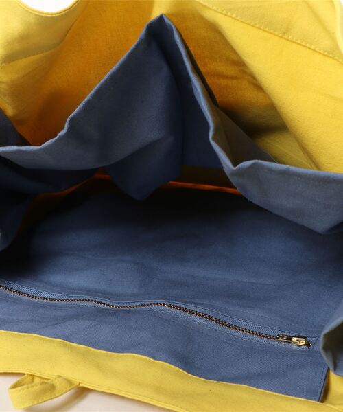 on the day（オンザデイ）の「マーケットバッグ パーテーション L（トートバッグ・レディース・ブルー/イエロー/グレー・FREE）」の6枚目の写真