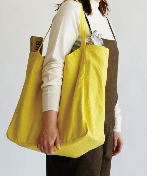 on the day（オンザデイ）の「マーケットバッグ パーテーション L（トートバッグ・レディース・ブルー/イエロー/グレー・FREE）」の3枚目の写真
