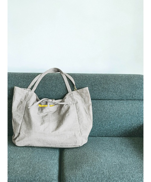 on the day（オンザデイ）の「マーケットバッグ パーテーション L（トートバッグ・レディース・ブルー/イエロー/グレー・FREE）」の4枚目の写真