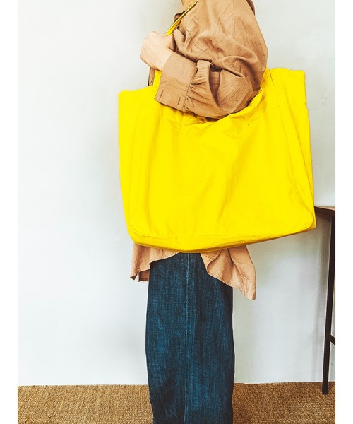 on the day（オンザデイ）の「マーケットバッグ パーテーション L（トートバッグ・レディース・ブルー/イエロー/グレー・FREE）」の15枚目の写真