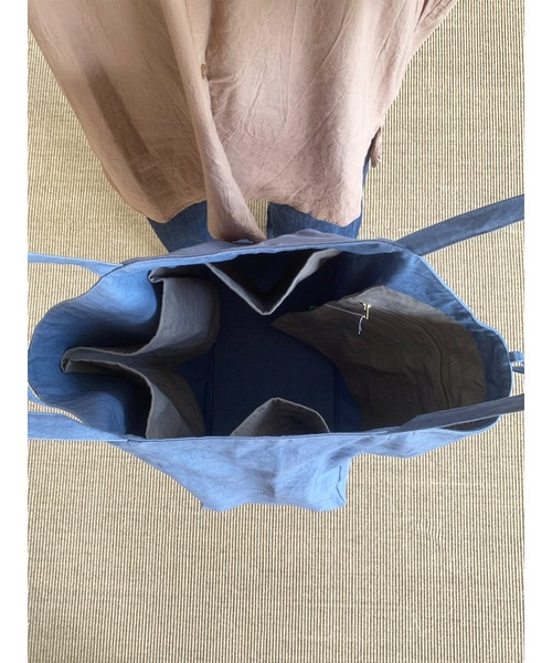 on the day（オンザデイ）の「マーケットバッグ パーテーション L（トートバッグ・レディース・ブルー/イエロー/グレー・FREE）」の16枚目の写真