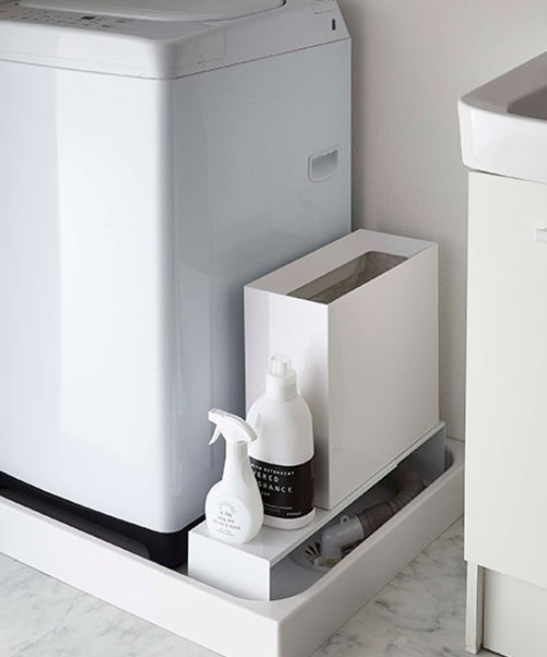 GEORGE'S（ジョージズ）の「WEB限定 tower 伸縮洗濯機排水口上ラック ホワイト（ランドリーグッズ・レディース・ホワイト・FREE）」の3枚目の写真