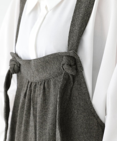 osharewalker（オシャレウォーカー）の「【廃盤】『ツイードコクーンサロペット』（サロペット/オーバーオール・レディース・グレー・FREE）」の9枚目の写真