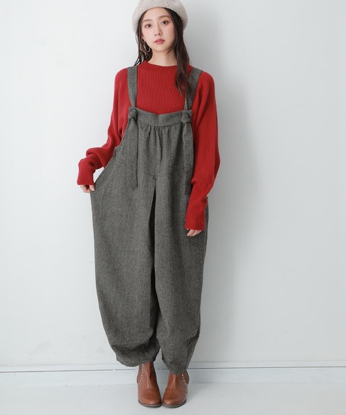 osharewalker（オシャレウォーカー）の「【廃盤】『ツイードコクーンサロペット』（サロペット/オーバーオール・レディース・グレー・FREE）」の11枚目の写真