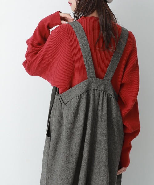 osharewalker（オシャレウォーカー）の「【廃盤】『ツイードコクーンサロペット』（サロペット/オーバーオール・レディース・グレー・FREE）」の13枚目の写真