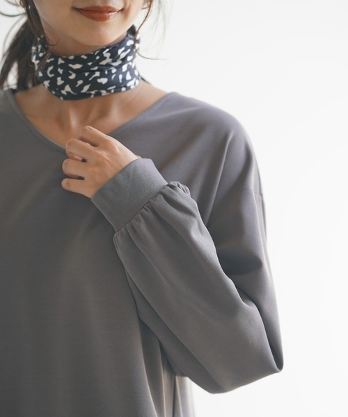 rps（アールピーエス）の「裏起毛カットジョーゼットフレアーワンピース（ワンピース・レディース・ブラック/グレー/カーキ・M）」の22枚目の写真