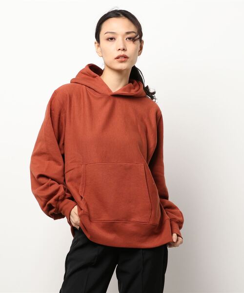 Samansa Mos2（サマンサ モスモス）の「袖口ギャザースウェットパーカー（パーカー・レディース・ブラウン/チャコール/キナリ・ﾌﾘ-）」の3枚目の写真
