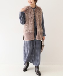 SLOBE IENA（スローブイエナ）の「Smallpattern シャツワンピース【手洗い可能】◆（ワンピース）」
