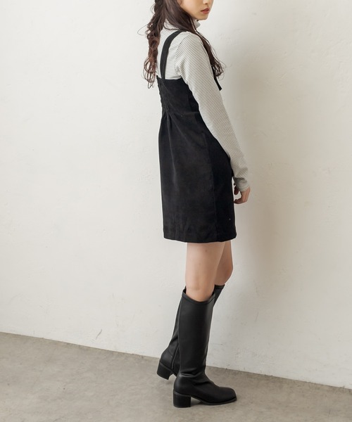 OLIVE des OLIVE（オリーブデオリーブ）の「ツイードミニジャンスカ（ワンピース・レディース・ブラック/ベージュ/スミクロ・FREE）」の5枚目の写真