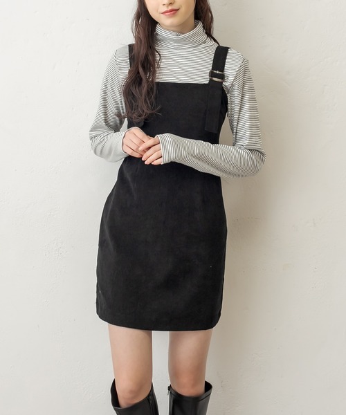 OLIVE des OLIVE（オリーブデオリーブ）の「ツイードミニジャンスカ（ワンピース・レディース・ブラック/ベージュ/スミクロ・FREE）」の7枚目の写真