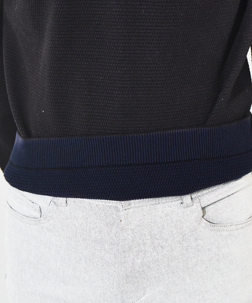 ABAHOUSE GRAY(アバハウスグレイ)の「【裏配色】カノコ プルオーバー クルーネック ニット(ニット/セーター・メンズ・ブラック/ピンクベージュ/グレイッシュブルー/ホワイト・46/48)」の12枚目の写真