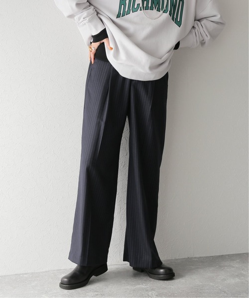 JOURNAL STANDARD（ジャーナルスタンダード）の「SOLOサキソニーワイドパンツ（その他パンツ・レディース・チャコールグレー/ベージュ/ダークブルー・38/36）」の3枚目の写真