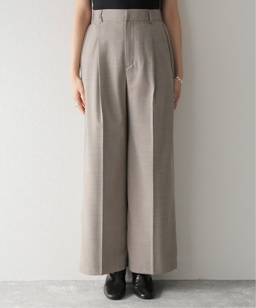 JOURNAL STANDARD（ジャーナルスタンダード）の「SOLOサキソニーワイドパンツ（その他パンツ・レディース・チャコールグレー/ベージュ/ダークブルー・38/36）」の6枚目の写真