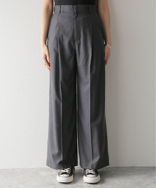 JOURNAL STANDARD（ジャーナルスタンダード）の「SOLOサキソニーワイドパンツ（その他パンツ・レディース・チャコールグレー/ベージュ/ダークブルー・38/36）」の15枚目の写真