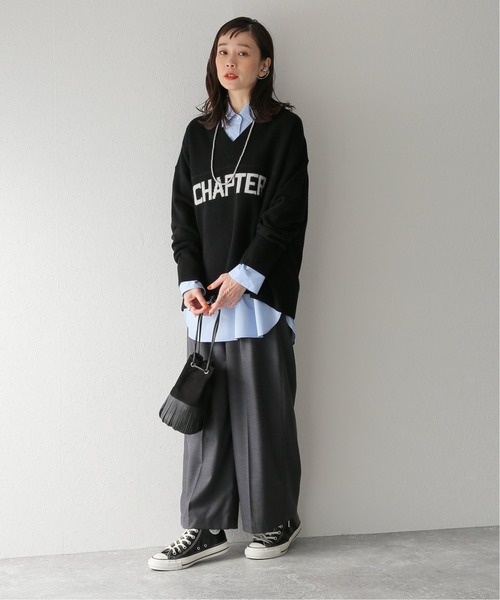 JOURNAL STANDARD（ジャーナルスタンダード）の「SOLOサキソニーワイドパンツ（その他パンツ・レディース・チャコールグレー/ベージュ/ダークブルー・38/36）」の7枚目の写真