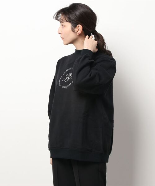 ANDGEEBEE（アンジービー）の「【UNISEX】サークルロゴ裏起毛スウェット（スウェット・レディース・ブラック/ホワイト・MEDIUM）」の5枚目の写真