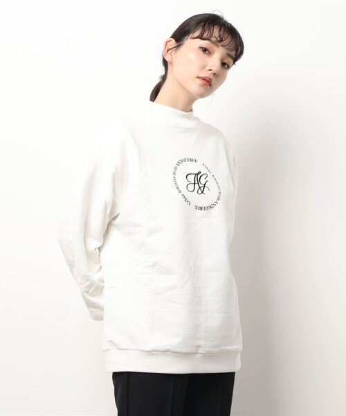 ANDGEEBEE（アンジービー）の「【UNISEX】サークルロゴ裏起毛スウェット（スウェット・レディース・ブラック/ホワイト・MEDIUM）」の13枚目の写真
