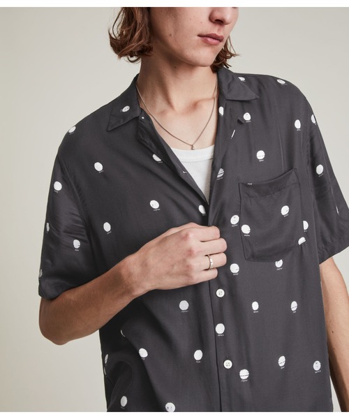 ALLSAINTS(オールセインツ)の「PLANET DOT SHIRT | PLANET ドット シャツ(シャツ/ブラウス・メンズ・ブラック系その他・M/S/XS)」の2枚目の写真