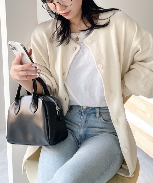 WEGO（ウィゴー）の「WEGO/【WEB限定】2WAYボリュームスリーブカラーカーディガン（カーディガン/ボレロ・レディース・ホワイト/ブラック/サックスブルー/ピンク/グリーン/ダークオレンジ・FREE）」の2枚目の写真