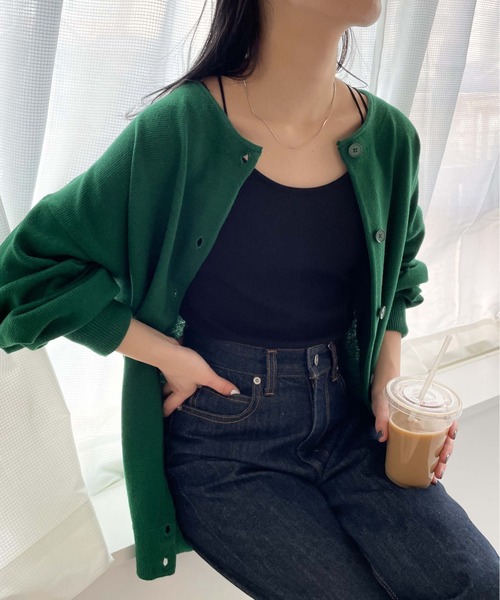 WEGO（ウィゴー）の「WEGO/【WEB限定】2WAYボリュームスリーブカラーカーディガン（カーディガン/ボレロ・レディース・ホワイト/ブラック/サックスブルー/ピンク/グリーン/ダークオレンジ・FREE）」の4枚目の写真