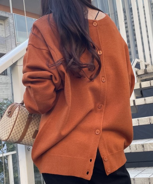 WEGO（ウィゴー）の「WEGO/【WEB限定】2WAYボリュームスリーブカラーカーディガン（カーディガン/ボレロ・レディース・ホワイト/ブラック/サックスブルー/ピンク/グリーン/ダークオレンジ・FREE）」の7枚目の写真