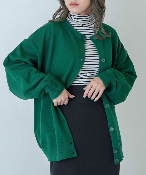 WEGO（ウィゴー）の「WEGO/【WEB限定】2WAYボリュームスリーブカラーカーディガン（カーディガン/ボレロ・レディース・ホワイト/ブラック/サックスブルー/ピンク/グリーン/ダークオレンジ・FREE）」の11枚目の写真