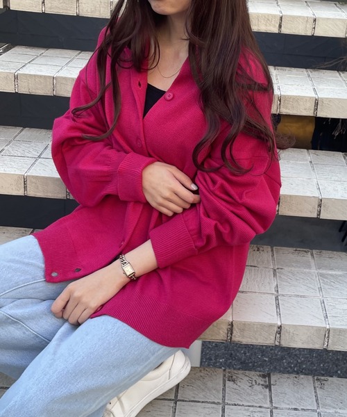 WEGO（ウィゴー）の「WEGO/【WEB限定】2WAYボリュームスリーブカラーカーディガン（カーディガン/ボレロ・レディース・ホワイト/ブラック/サックスブルー/ピンク/グリーン/ダークオレンジ・FREE）」の14枚目の写真