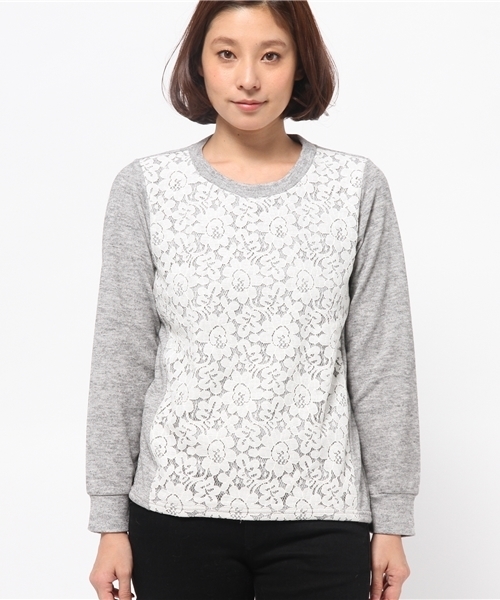 OUTLET(アウトレット)の「【Ciaopanic】レースニットソー(Tシャツ/カットソー・レディース・グレー/ネイビー・FREE)」の3枚目の写真