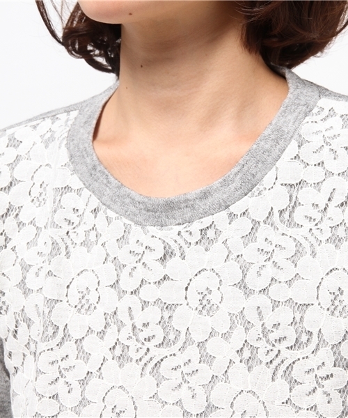 OUTLET(アウトレット)の「【Ciaopanic】レースニットソー(Tシャツ/カットソー・レディース・グレー/ネイビー・FREE)」の6枚目の写真
