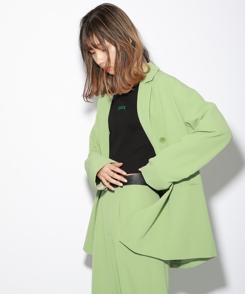 PBLIM（ページボーイリム）の「【PAGEBOYLIM】アソートダブルジャケット（テーラードジャケット・レディース・ブラック系その他/グレー系その他/ライトグリーン系・MEDIUM/LARGE）」の21枚目の写真