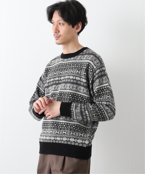 417 EDIFICE（フォーワンセブンエディフィス）の「WOOLLEN ノルディックセーター（ニット/セーター・メンズ・ホワイト/ブラック・SMALL/MEDIUM/LARGE）」の14枚目の写真