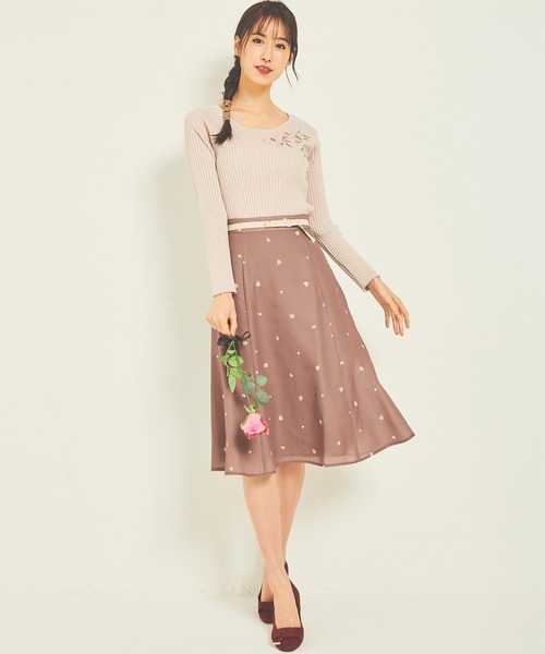 LAISSE PASSE（レッセパッセ）の「ローズプリントスカート（スカート