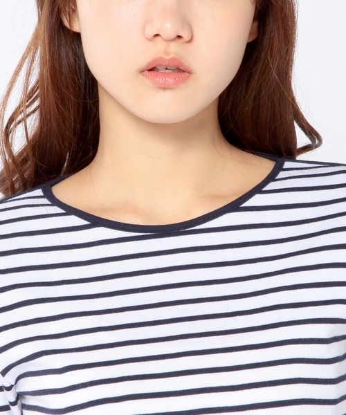 Another Edition（アナザーエディション）の「フライスボートネックカットソー/AEBC フライス B/N◆（Tシャツ/カットソー・レディース・オフホワイト/ブラック/グレー/コバルトブルー/ネイビー・フリー）」の10枚目の写真