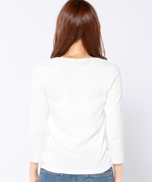 Another Edition（アナザーエディション）の「フライスボートネックカットソー/AEBC フライス B/N◆（Tシャツ/カットソー・レディース・オフホワイト/ブラック/グレー/コバルトブルー/ネイビー・フリー）」の20枚目の写真