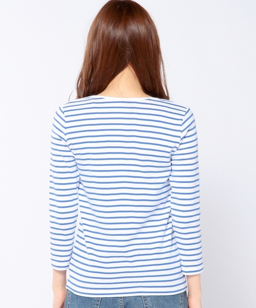 Another Edition（アナザーエディション）の「フライスボートネックカットソー/AEBC フライス B/N◆（Tシャツ/カットソー・レディース・オフホワイト/ブラック/グレー/コバルトブルー/ネイビー・フリー）」の16枚目の写真