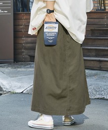 Dickies/ディッキーズ バックロゴ刺繍カツラギフレアロングスカート<セットアップ可能>