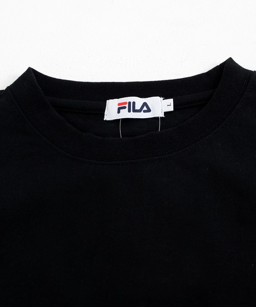 FILA(フィラ)の「【FILA/フィラ】WEB限定 別注 ワンポイントロゴ ラインプリント 綿100% ビックシルエット ドロップショルダー ロンT 長袖Tシャツ(Tシャツ/カットソー・メンズ・ホワイト/チャコールグレー/ブラック・LL/M/L)」の7枚目の写真
