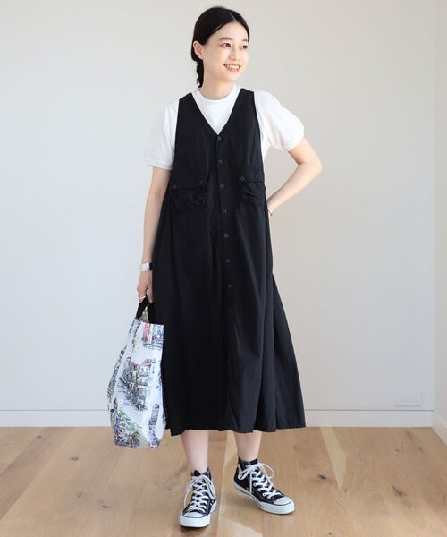 「BEAMS BOY」 ノースリーブニット ONE SIZE ブラック レディース BEAMS BOY（ビームスボーイ）の「BEAMS BOY / ナイロン タッサー
