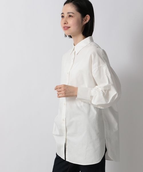 LOWRYS FARM（ローリーズファーム）の「ストライプオーバーシャツLS