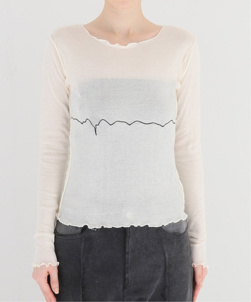 ベースレンジ BASERANGE CORE TABBYS STAR LONG SLEEVE カットソー ホワイト サイズ：S BASERANGE/ベースレンジ】CORE TABBYS STAR LONG SLEEVE：T