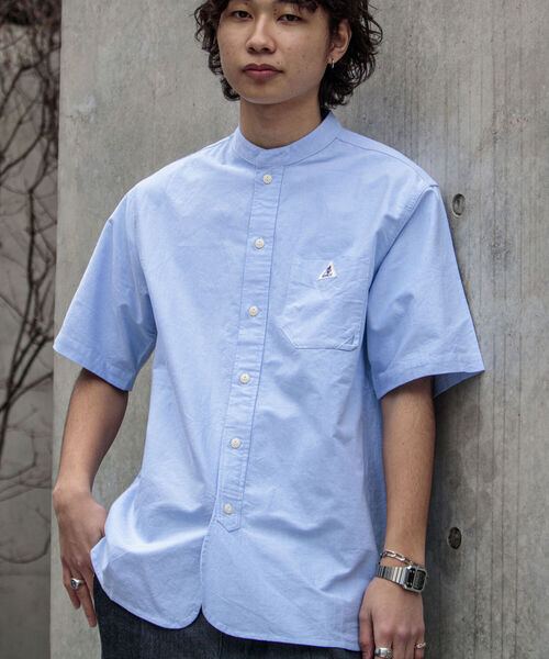 GEVACO（ゲバコ）の「【GEVACO/ゲバコ】バンドカラーOX 半袖シャツ（シャツ/ブラウス・メンズ・ホワイト/サックスブルー/ホワイト系その他・SMALL/MEDIUM/LARGE）」の3枚目の写真